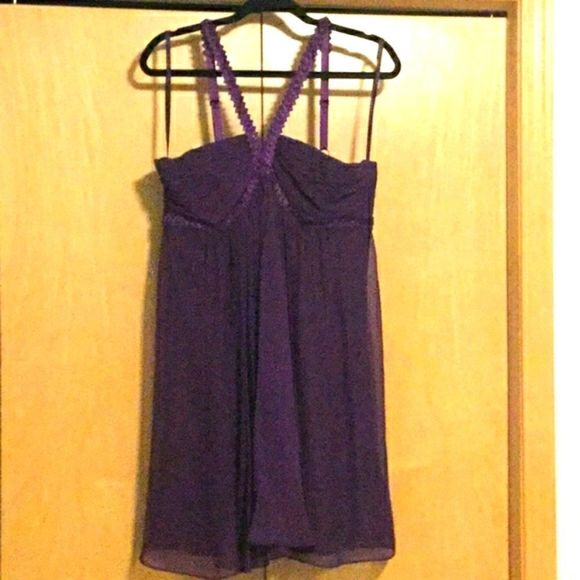 - BCBGmaxazria two tone chiffon pleated grap… - Picture 3 of 13